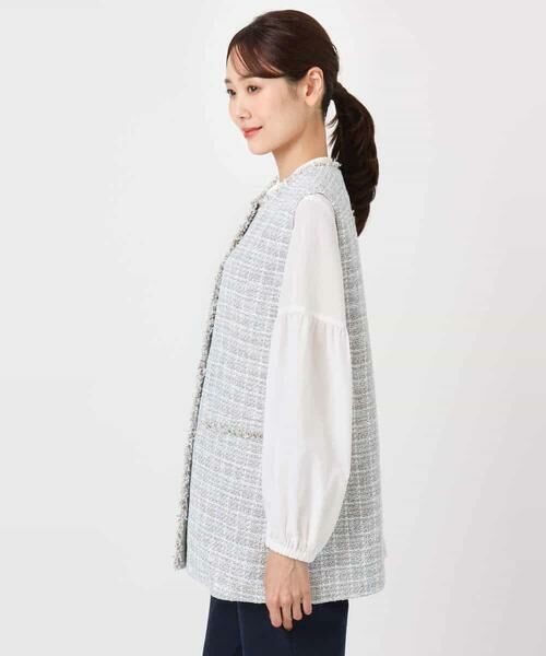 Maison de CINQ / メゾン ドゥ サンク ベスト | 【小さいサイズ】ツイードジレ/洗える | 詳細16