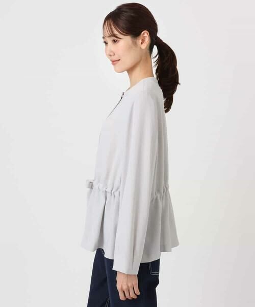 Maison de CINQ / メゾン ドゥ サンク その他アウター | 【小さいサイズ】ギャザーデザイン ジップアップブルゾン/撥水/防シワ/洗える | 詳細11