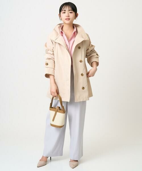 Maison de CINQ / メゾン ドゥ サンク その他アウター | 【小さいサイズ】テントライン ツイルコート/洗える | 詳細20