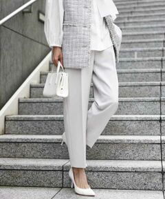 Maison de CINQ / メゾン ドゥ サンク チノ・ワークパンツ | 【小さいサイズ】ダブルクロス テーパードパンツ/セットアップ対応/防シワ/ストレッチ/洗える