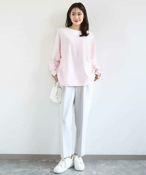 Maison de CINQ / メゾン ドゥ サンク チノ・ワークパンツ | 【小さいサイズ】ダブルクロス テーパードパンツ/セットアップ対応/防シワ/ストレッチ/洗える | 詳細11