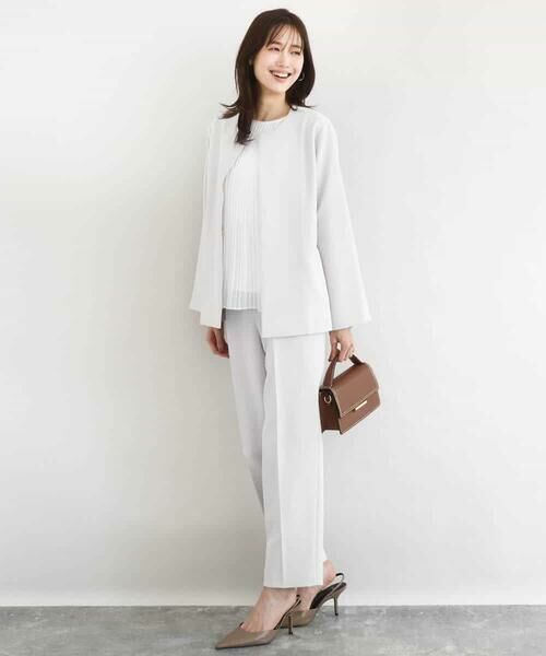 Maison de CINQ / メゾン ドゥ サンク チノ・ワークパンツ | 【小さいサイズ】ダブルクロス テーパードパンツ/セットアップ対応/防シワ/ストレッチ/洗える | 詳細18