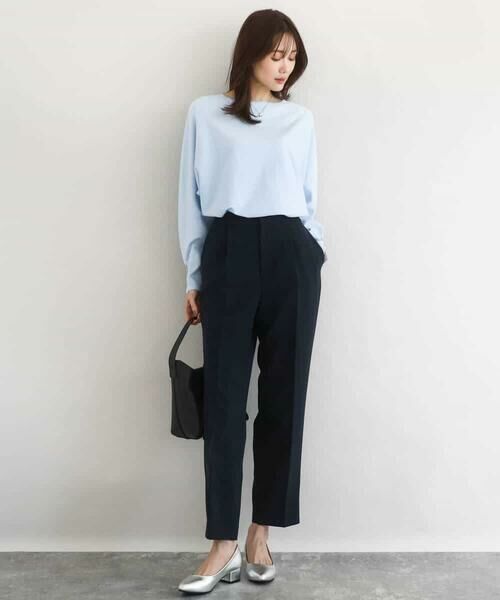 Maison de CINQ / メゾン ドゥ サンク チノ・ワークパンツ | 【小さいサイズ】ダブルクロス テーパードパンツ/セットアップ対応/防シワ/ストレッチ/洗える | 詳細3