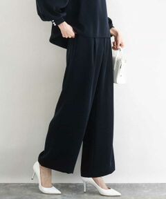 Maison de CINQ / メゾン ドゥ サンク チノ・ワークパンツ | 【小さいサイズ】共地ベルト付きワイドパンツ/撥水/防シワ/洗える