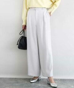 Maison de CINQ / メゾン ドゥ サンク チノ・ワークパンツ | 【小さいサイズ】共地ベルト付きワイドパンツ/撥水/防シワ/洗える