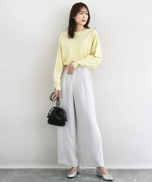 Maison de CINQ / メゾン ドゥ サンク チノ・ワークパンツ | 【小さいサイズ】共地ベルト付きワイドパンツ/撥水/防シワ/洗える | 詳細15