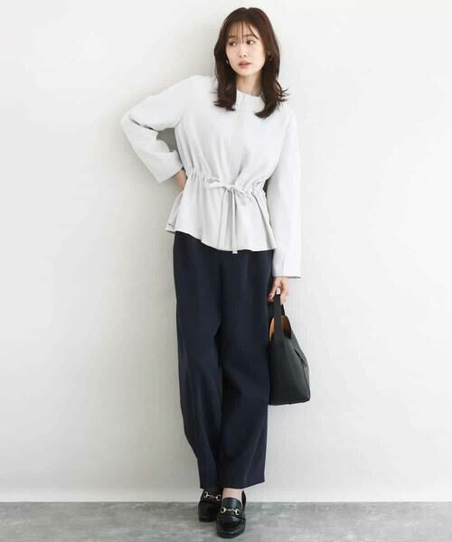 Maison de CINQ / メゾン ドゥ サンク チノ・ワークパンツ | 【小さいサイズ】共地ベルト付きワイドパンツ/撥水/防シワ/洗える | 詳細6