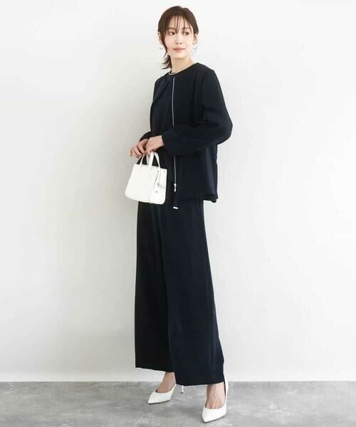 Maison de CINQ / メゾン ドゥ サンク チノ・ワークパンツ | 【小さいサイズ】共地ベルト付きワイドパンツ/撥水/防シワ/洗える | 詳細9