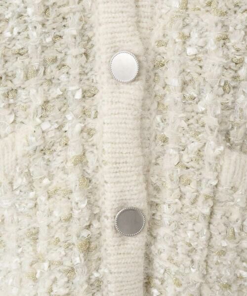 Maison de CINQ / メゾン ドゥ サンク ノーカラージャケット | 【小さいサイズ】ツイードニットジャケット/洗える | 詳細15