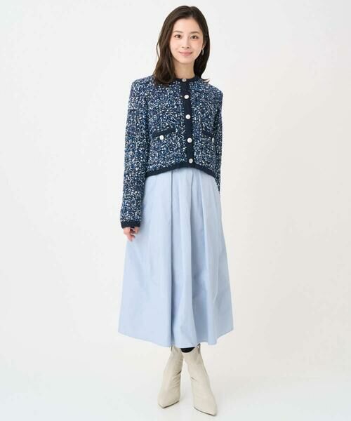 Maison de CINQ / メゾン ドゥ サンク ノーカラージャケット | 【小さいサイズ】ツイードニットジャケット/洗える | 詳細20