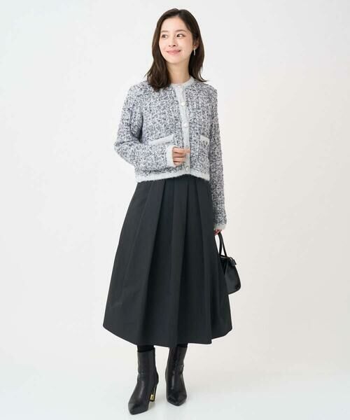 Maison de CINQ / メゾン ドゥ サンク ノーカラージャケット | 【小さいサイズ】ツイードニットジャケット/洗える | 詳細26