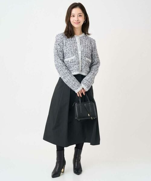 Maison de CINQ / メゾン ドゥ サンク ノーカラージャケット | 【小さいサイズ】ツイードニットジャケット/洗える | 詳細27