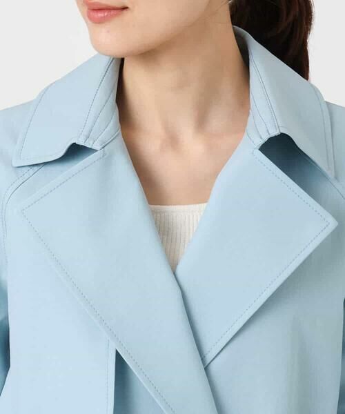 Maison de CINQ / メゾン ドゥ サンク トレンチコート | 【小さいサイズ】トレンチディティールロングコート/撥水/洗える | 詳細12