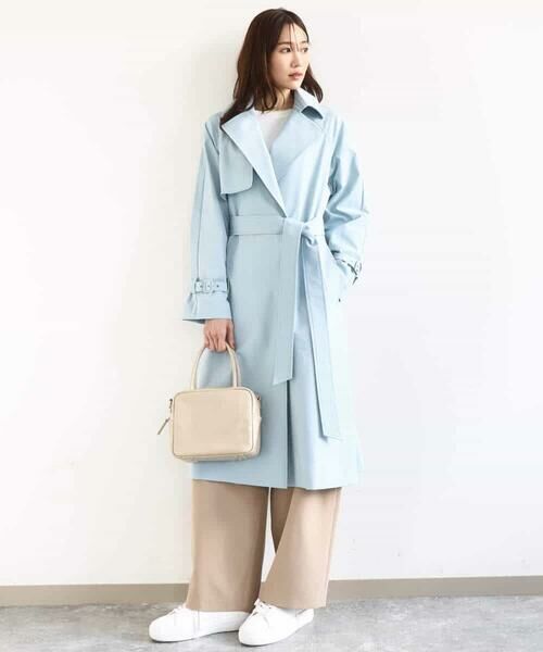 Maison de CINQ / メゾン ドゥ サンク トレンチコート | 【小さいサイズ】トレンチディティールロングコート/撥水/洗える | 詳細6