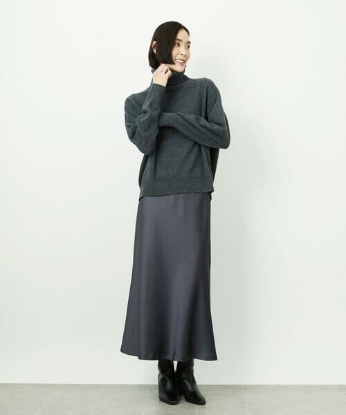 Maison de CINQ / メゾン ドゥ サンク ロング・マキシ丈スカート | [小さいサイズ][コージーボトム]ヴィンテージサテンスカート | 詳細27