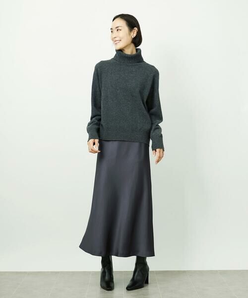 Maison de CINQ / メゾン ドゥ サンク ロング・マキシ丈スカート | [小さいサイズ][コージーボトム]ヴィンテージサテンスカート | 詳細28