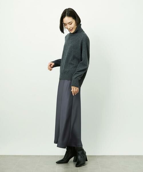 Maison de CINQ / メゾン ドゥ サンク ロング・マキシ丈スカート | [小さいサイズ][コージーボトム]ヴィンテージサテンスカート | 詳細29