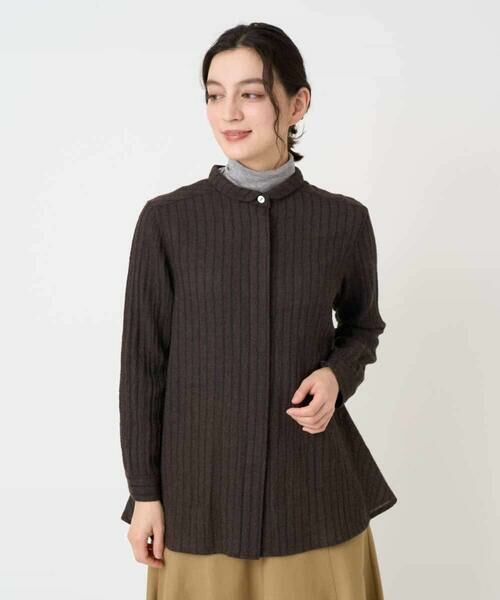 Maison de CINQ / メゾン ドゥ サンク シャツ・ブラウス | リファインガーゼストライプブラウス | 詳細1