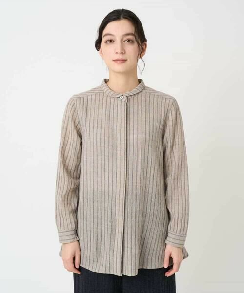 Maison de CINQ / メゾン ドゥ サンク シャツ・ブラウス | リファインガーゼストライプブラウス | 詳細2