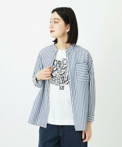 Maison de CINQ / メゾン ドゥ サンク シャツ・ブラウス | [日本製]バンドカラーシャツ