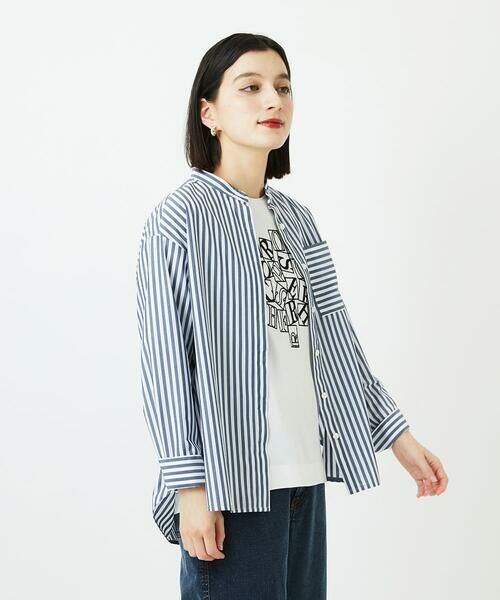 Maison de CINQ / メゾン ドゥ サンク シャツ・ブラウス | [日本製]バンドカラーシャツ | 詳細2