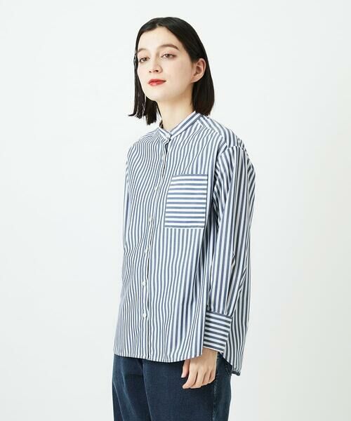 Maison de CINQ / メゾン ドゥ サンク シャツ・ブラウス | [日本製]バンドカラーシャツ | 詳細4