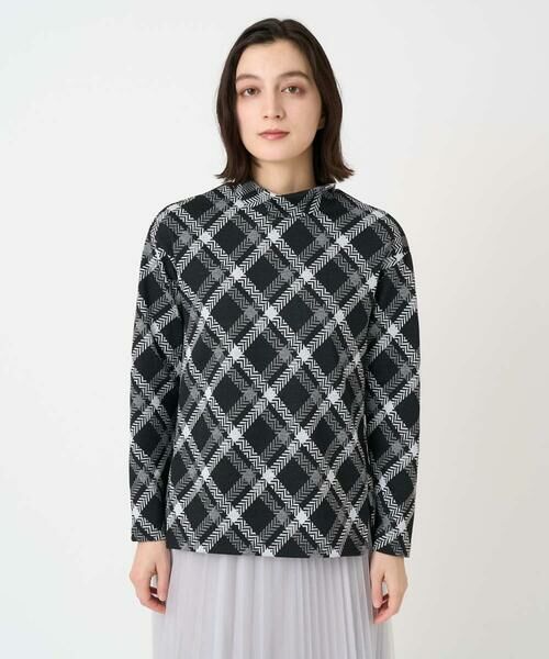 Maison de CINQ / メゾン ドゥ サンク カットソー | へリンボンラインジャガードハイネックカットソー | 詳細3
