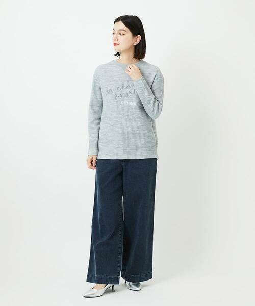 Maison de CINQ / メゾン ドゥ サンク カットソー | ラメニットテープロゴ刺繍プルオーバー | 詳細13