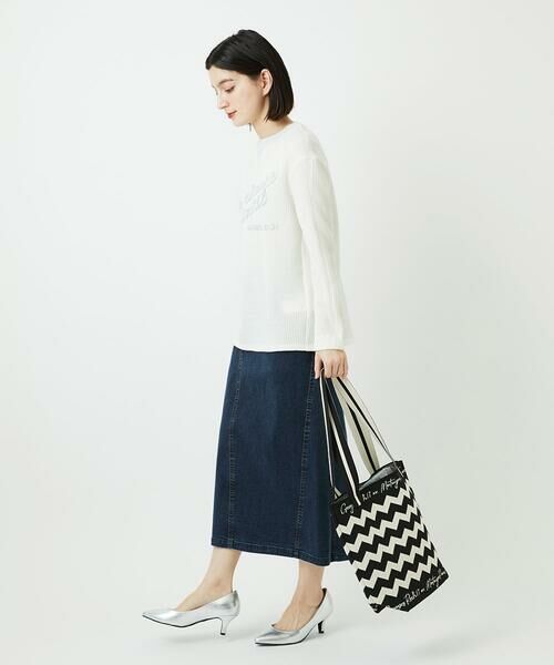 Maison de CINQ / メゾン ドゥ サンク カットソー | ラメニットテープロゴ刺繍プルオーバー | 詳細17