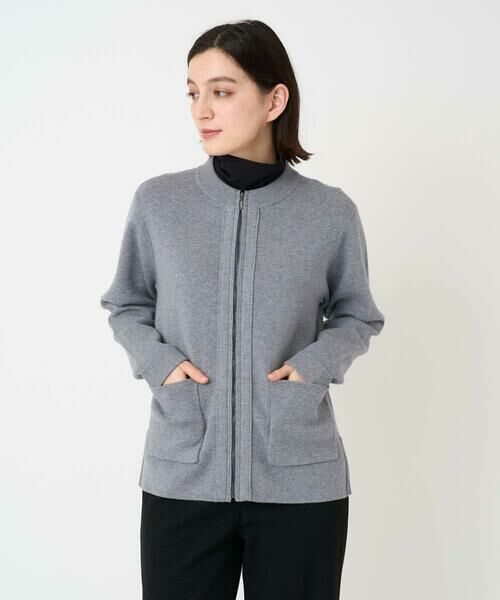 Maison de CINQ / メゾン ドゥ サンク セットアップ | [アンサンブル対応] ミラノリブジップアップニットカーディガン | 詳細3