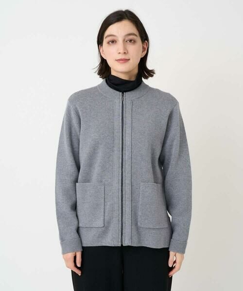Maison de CINQ / メゾン ドゥ サンク セットアップ | [アンサンブル対応] ミラノリブジップアップニットカーディガン | 詳細4