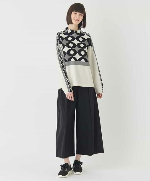 Maison de CINQ / メゾン ドゥ サンク ニット・セーター | 【小さいサイズ】ジャカード×インターシャ幾何柄ニットプルオーバー | 詳細21