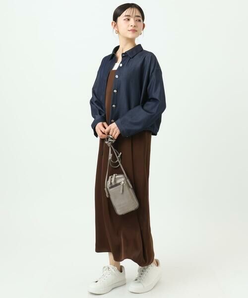 Maison de CINQ / メゾン ドゥ サンク シャツ・ブラウス | 【小さいサイズ】[SANAGARAシリーズ]デニムライク クロップド丈シャツブラウス/接触冷感/UVカット/洗濯機で洗える | 詳細27