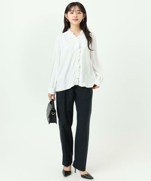 Maison de CINQ / メゾン ドゥ サンク シャツ・ブラウス | 【小さいサイズ】Vネックミニフリルブラウス/洗濯機で洗える | 詳細16