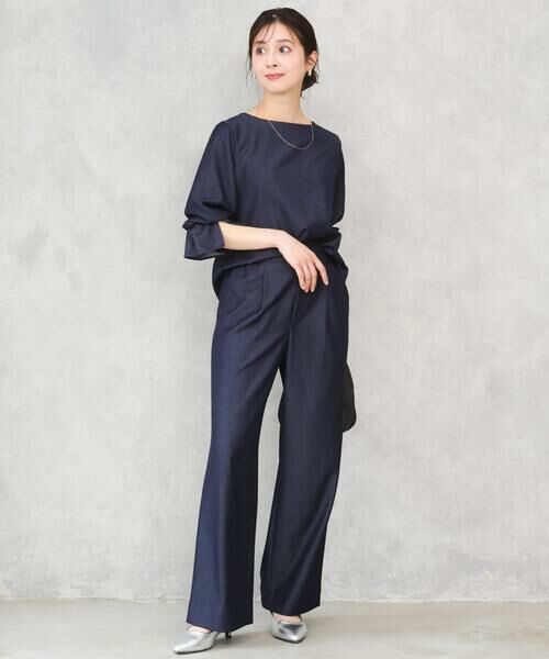 Maison de CINQ / メゾン ドゥ サンク シャツ・ブラウス | 【小さいサイズ】[SANAGARAシリーズ]デニムライク キャンディースリーブブラウス/接触冷感/UVカット/洗濯機で洗える | 詳細22