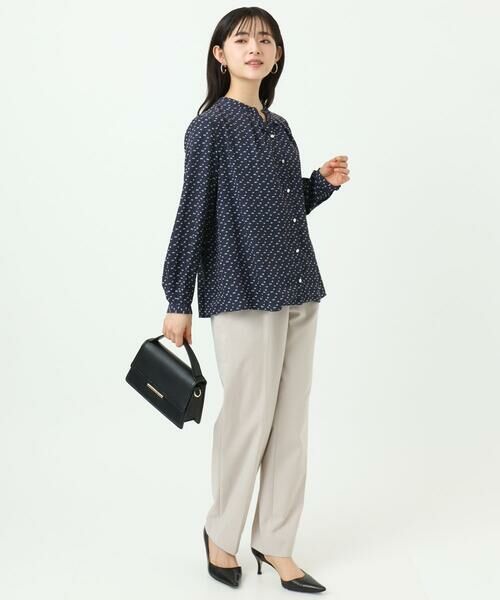 Maison de CINQ / メゾン ドゥ サンク シャツ・ブラウス | 【小さいサイズ】ミニトライアングル幾何柄ブラウス/接触冷感/UVカット/洗濯機で洗える | 詳細20