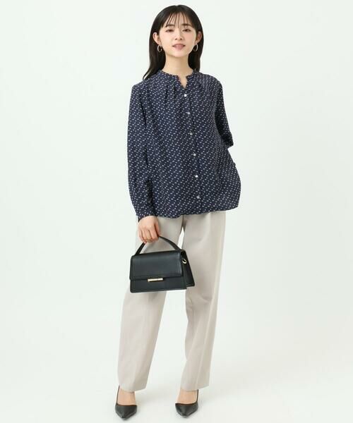 Maison de CINQ / メゾン ドゥ サンク シャツ・ブラウス | 【小さいサイズ】ミニトライアングル幾何柄ブラウス/接触冷感/UVカット/洗濯機で洗える | 詳細21