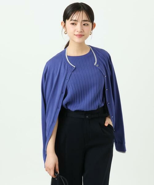 Maison de CINQ / メゾン ドゥ サンク ニット・セーター | 【小さいサイズ】配色デザインカラーニットアンサンブル/洗える | 詳細4