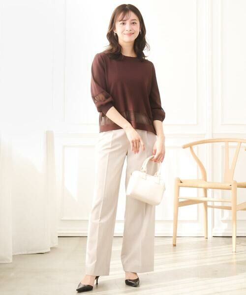 Maison de CINQ / メゾン ドゥ サンク ニット・セーター | 【小さいサイズ】シアー切替えニット/洗える | 詳細27