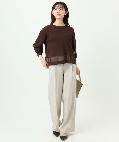 Maison de CINQ / メゾン ドゥ サンク ニット・セーター | 【小さいサイズ】シアー切替えニット/洗える | 詳細30