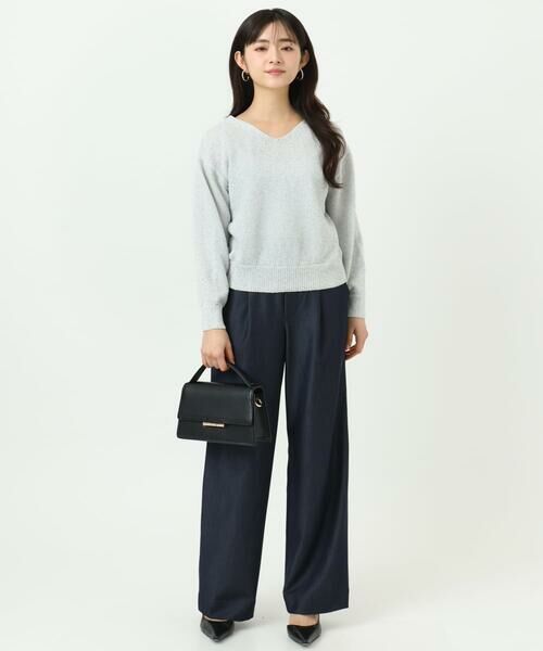 Maison de CINQ / メゾン ドゥ サンク ニット・セーター | 【小さいサイズ】ラメ入りノットヤーンVネックニット/洗える | 詳細23