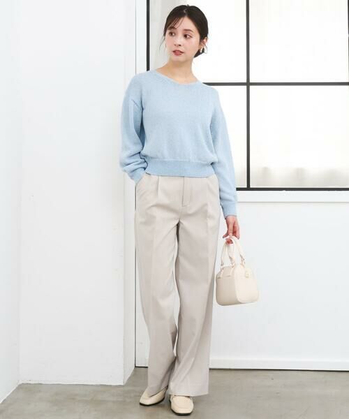 Maison de CINQ / メゾン ドゥ サンク ニット・セーター | 【小さいサイズ】ラメ入りノットヤーンVネックニット/洗える | 詳細25