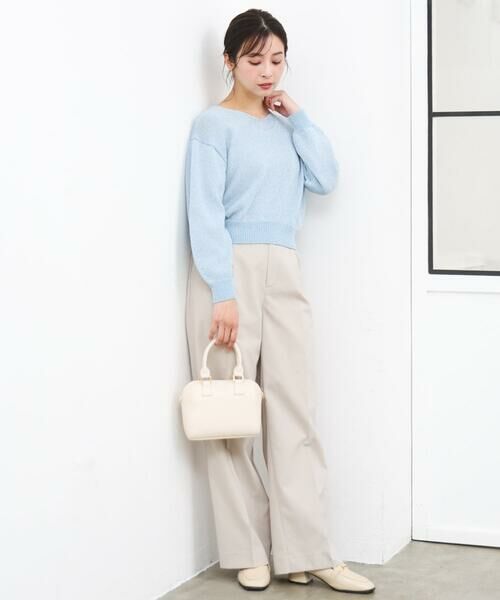 Maison de CINQ / メゾン ドゥ サンク ニット・セーター | 【小さいサイズ】ラメ入りノットヤーンVネックニット/洗える | 詳細27