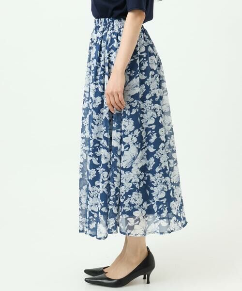Maison de CINQ / メゾン ドゥ サンク ロング・マキシ丈スカート | 【小さいサイズ】花柄シフォンスカート/丈の長さが選べる/洗濯機で洗える/セットアップ対応 | 詳細11