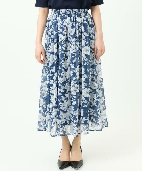 Maison de CINQ / メゾン ドゥ サンク ロング・マキシ丈スカート | 【小さいサイズ】花柄シフォンスカート/丈の長さが選べる/洗濯機で洗える/セットアップ対応 | 詳細13