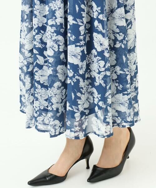 Maison de CINQ / メゾン ドゥ サンク ロング・マキシ丈スカート | 【小さいサイズ】花柄シフォンスカート/丈の長さが選べる/洗濯機で洗える/セットアップ対応 | 詳細15