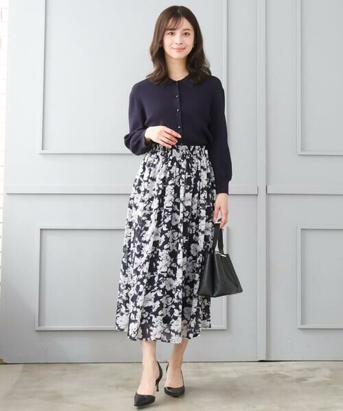 Maison de CINQ / メゾン ドゥ サンク ロング・マキシ丈スカート | 【小さいサイズ】花柄シフォンスカート/丈の長さが選べる/洗濯機で洗える/セットアップ対応 | 詳細21