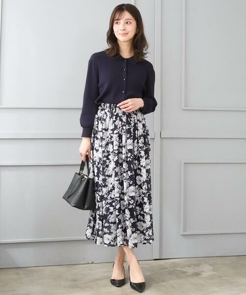 Maison de CINQ / メゾン ドゥ サンク ロング・マキシ丈スカート | 【小さいサイズ】花柄シフォンスカート/丈の長さが選べる/洗濯機で洗える/セットアップ対応 | 詳細22