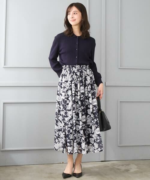 Maison de CINQ / メゾン ドゥ サンク ロング・マキシ丈スカート | 【小さいサイズ】花柄シフォンスカート/丈の長さが選べる/洗濯機で洗える/セットアップ対応 | 詳細23