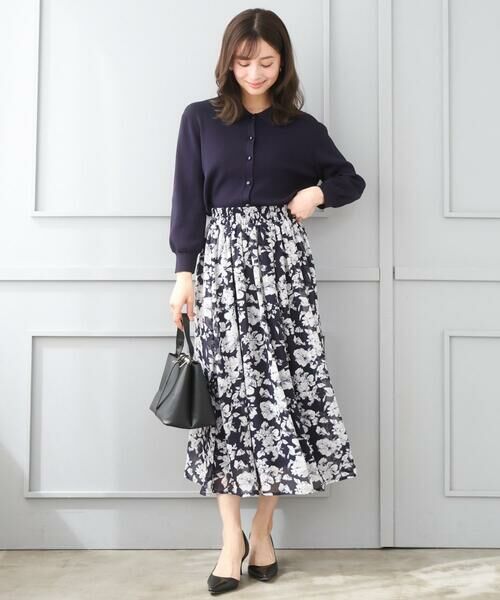 Maison de CINQ / メゾン ドゥ サンク ロング・マキシ丈スカート | 【小さいサイズ】花柄シフォンスカート/丈の長さが選べる/洗濯機で洗える/セットアップ対応 | 詳細24